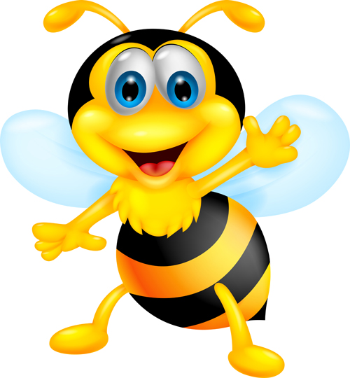 Cute bee cartoon vector illustration 11 illustration cute cartoon bee   