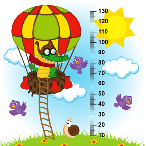 baby height measure cartoon styles vector 03 styles measure height cartoon baby   