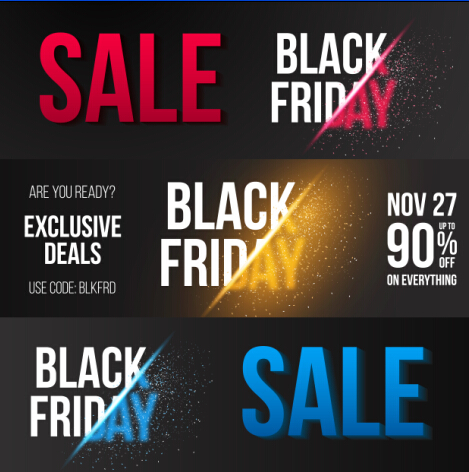 Creative black friday sale vector material 05 material friday creative black   