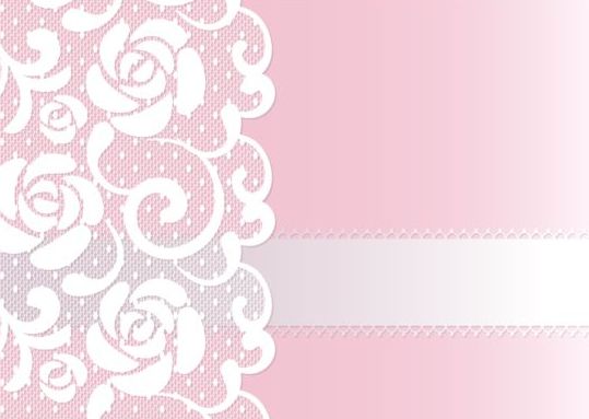 White lace with pink background vector 03 white lace blue background   
