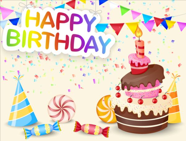 Birthday cake with gift background vector 04 gift cake birthday background   