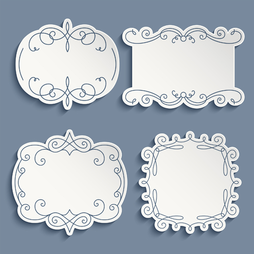 Decorative paper frame vintage vector 01 paper frame decorative   