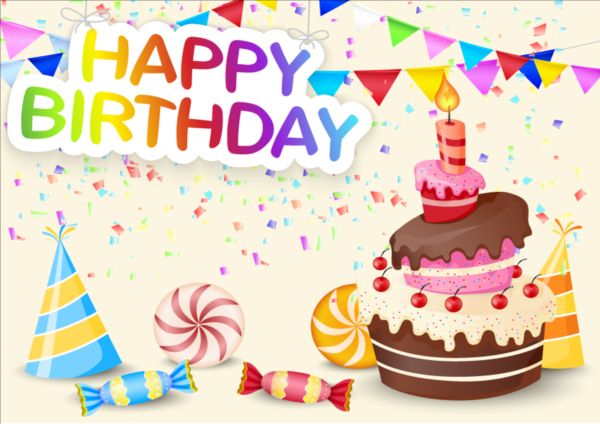 Birthday cake with gift background vector 02 gift cake birthday background   