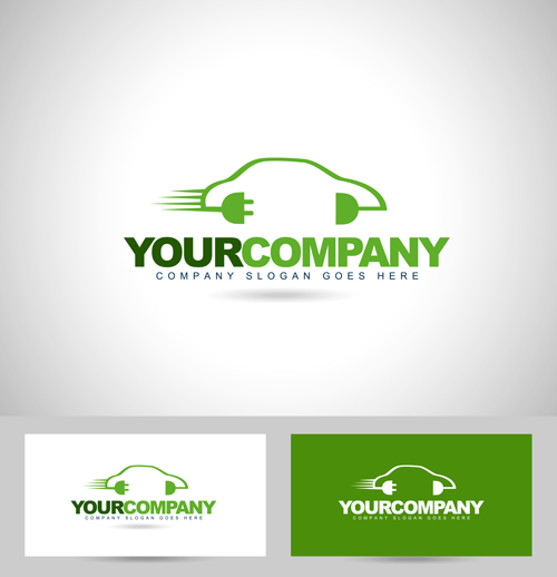 Auto logos with business card vector logos card business auto   