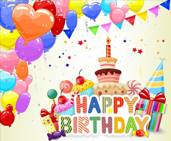 Birthday cake with gift background vector 05 gift cake birthday background   