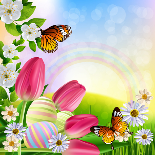 Spring flower beautiful backgrounds vectors 14 spring flower beautiful backgrounds   