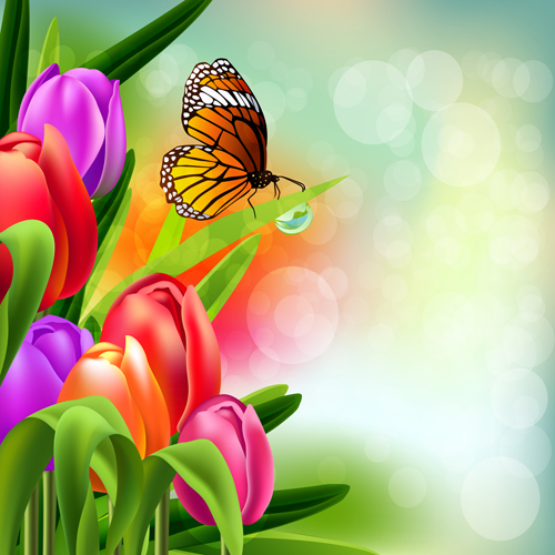 Spring flower beautiful backgrounds vectors 10 spring flower beautiful backgrounds   