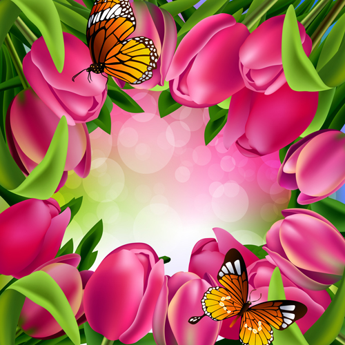 Spring flower beautiful backgrounds vectors 09 spring flower beautiful backgrounds   