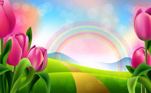 Spring flower beautiful backgrounds vectors 06 spring flower beautiful backgrounds   