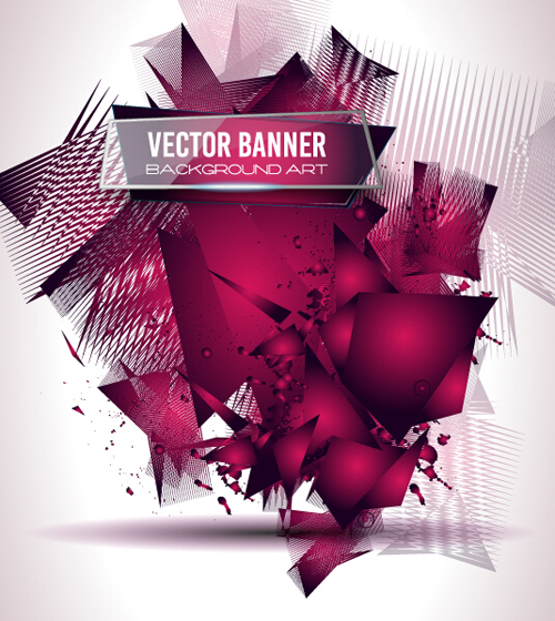 Glasses banner with geometric shapes background vector 10 shapes glasses geometric banner background   