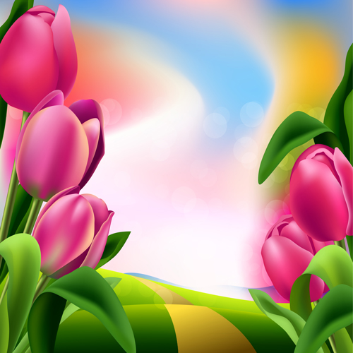 Spring flower beautiful backgrounds vectors 05 spring flower beautiful backgrounds   