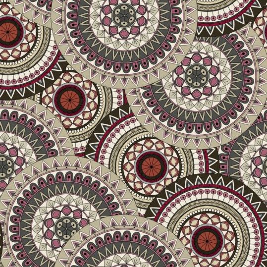 Round mandala seamless pattern vector 01 seamless round pattern Mandala   