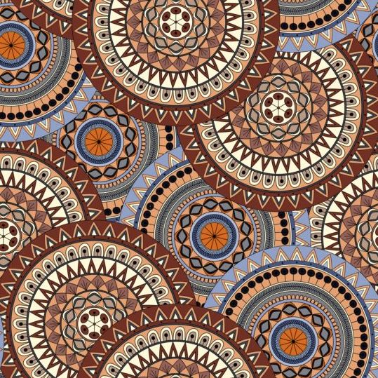 Round mandala seamless pattern vector 10 seamless round pattern Mandala   