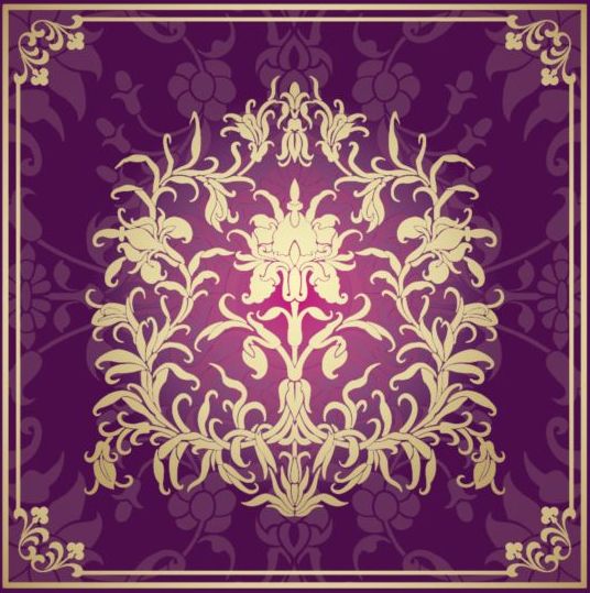 Indian style floral purple background vector 15 style purple indian floral background   