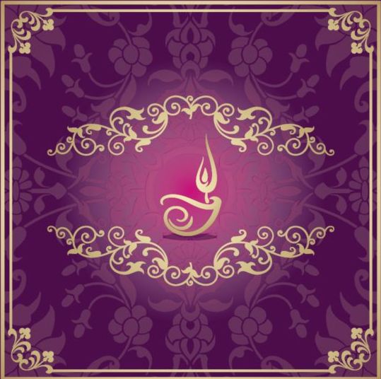 Indian style floral purple background vector 14 style purple indian floral background   