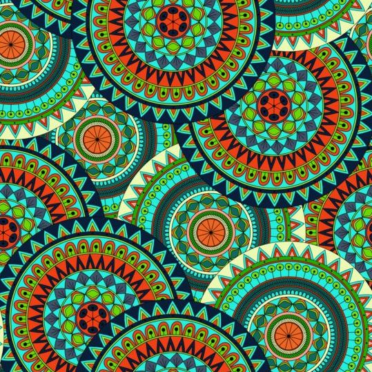 Round mandala seamless pattern vector 07 seamless round pattern Mandala   