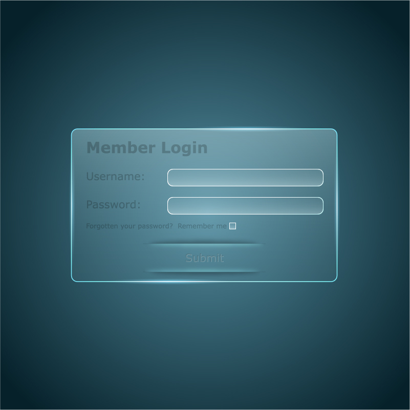 Member login interface transparent vector 01 transparent member login interface   