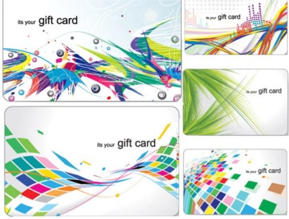 gift card with backgrounds vector material gift card   