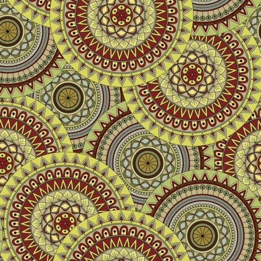 Round mandala seamless pattern vector 06 seamless round pattern Mandala   