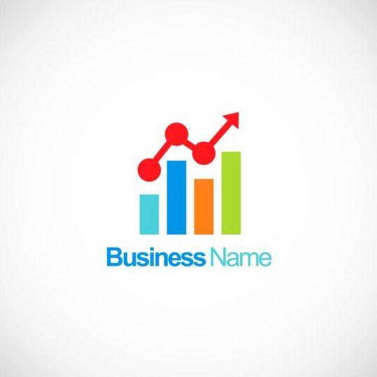 Business finance stock chart company logo vector stock logo finance company chart business   