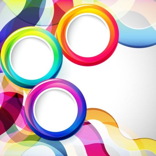 Colored round with abstract background vector round colored background abstract   