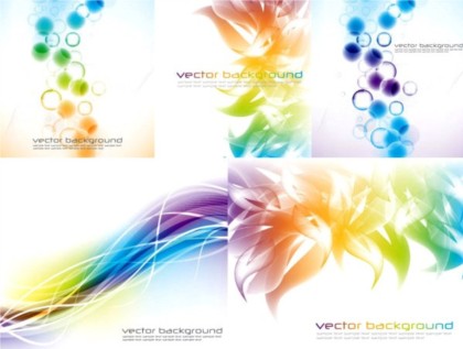 Colorful modern background vector set modern colorful background   