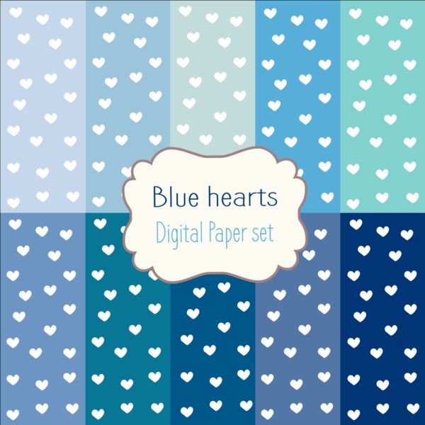 Heart paper and blue background vector paper heart blue background   