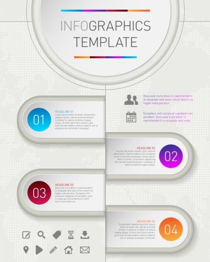 Infographic template options vector material template options infographic   