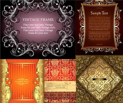 Ornate design vintage background vector ornate background   