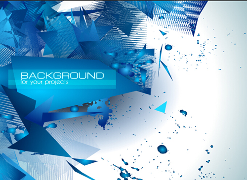 Blue geometric shapes with grunge background vector shapes grunge geometric blue background   