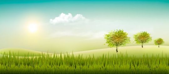 Beautiful summer countryside background vector 01 summer countryside beautiful background   