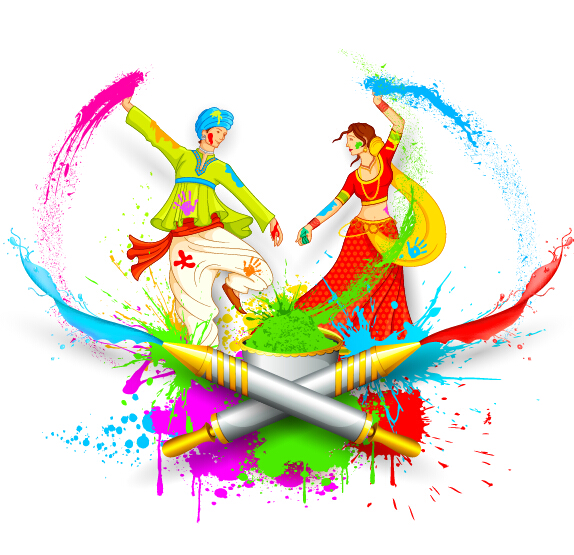 Holi creative background art vector 09 holi creative background   