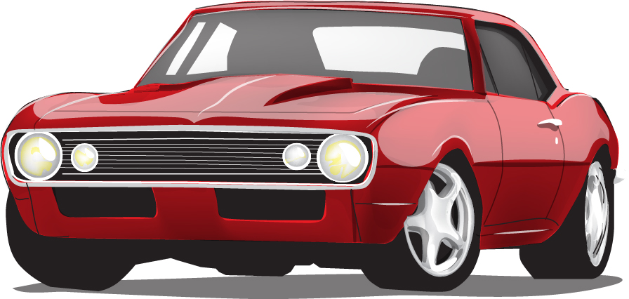 Red vintage car vector material 03 vintage red car   