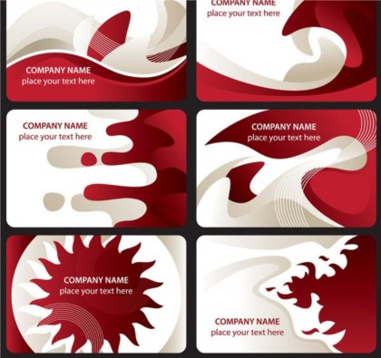 Fresh red card vector set red fresh card background   