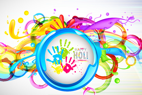 Holi creative background art vector 05 holi creative background   