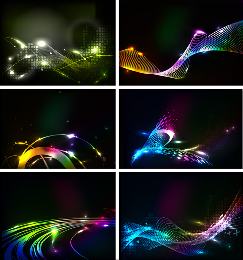 Glowing wave art background vector 01 wave glowing background   