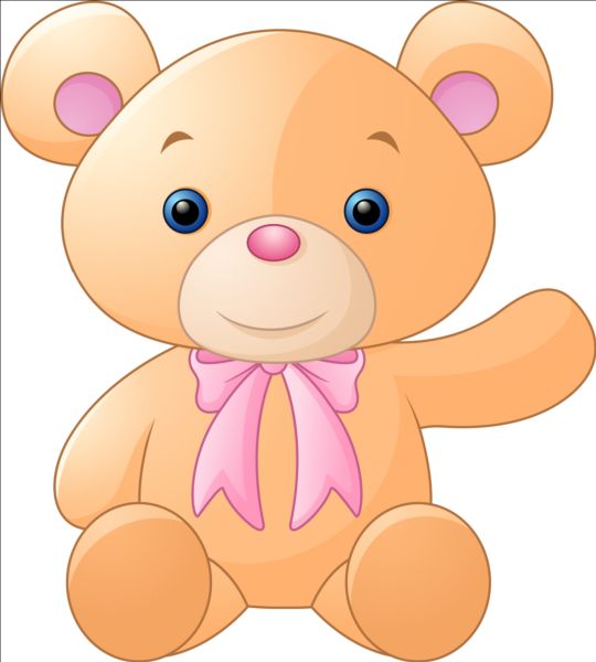 Cute teddy bear vector illustration 02 149116 teddy illustration cute bear   