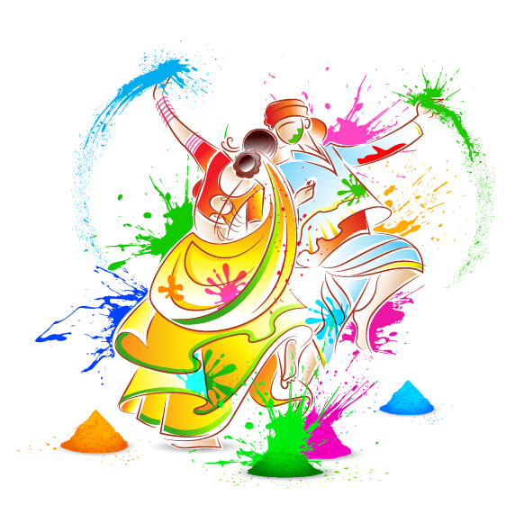 Holi creative background art vector 02 holi creative background   