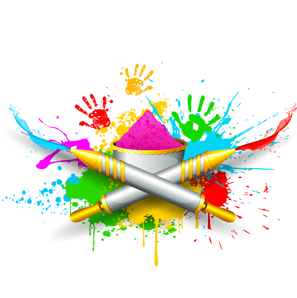 Holi creative background art vector 01 holi creative background   