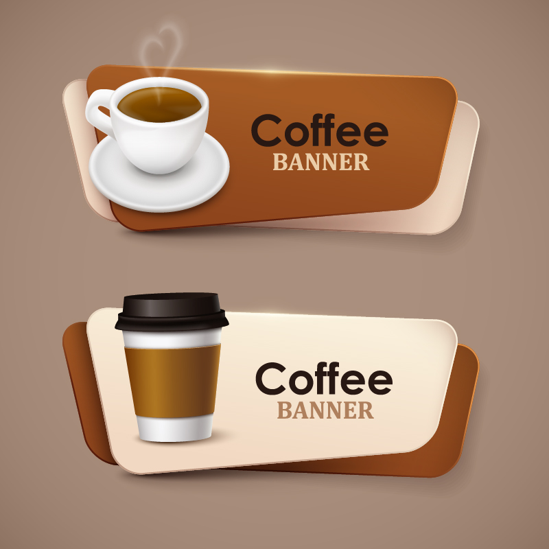 Creative coffee banners vector 01 creative coffee banners   