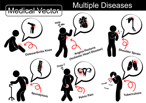 People medical infographic vector set 04 people medical infographic   