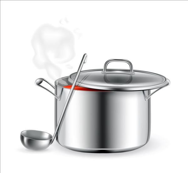 Metal cooking pot vector material pot metal cooking   