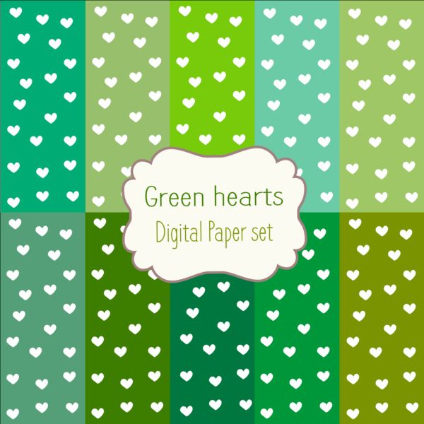 Heart paper and green background vector paper heart green background   
