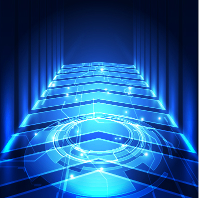 Blue tech futuristic background vector 02 tech futuristic blue background   