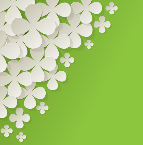 White paper flower with colored background vector 02 paper flower colored background   