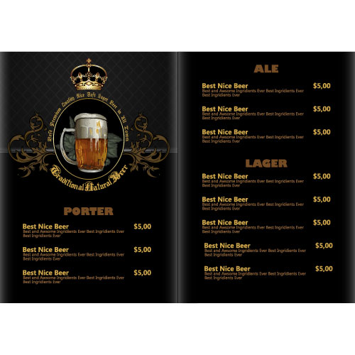 Pub beer menu vintage styles vector 10 vintage styles pub menu beer   