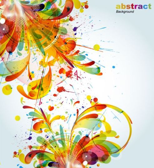 Colorful abstract background with grunge vector 03 grunge colorful background abstract   