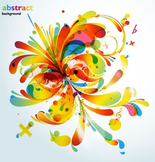 Colorful abstract background with grunge vector 02 grunge colorful background abstract   
