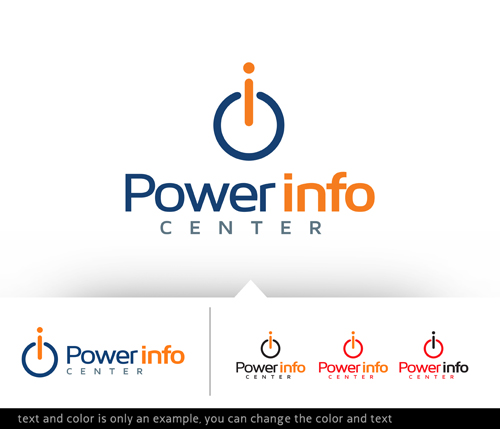 Power Info logo vector power logo info   