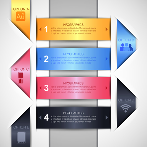 Creative infographics design options elements 01 options infographics elements design creative   